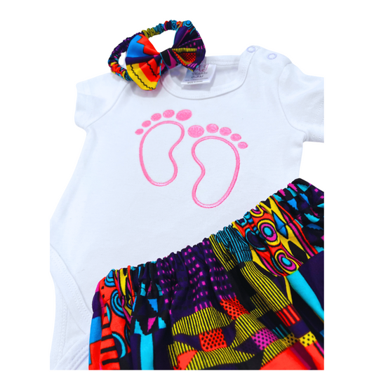 African print bummies outfit for girls