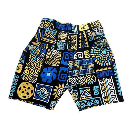 Kente African print shorts and t-shirt outfit