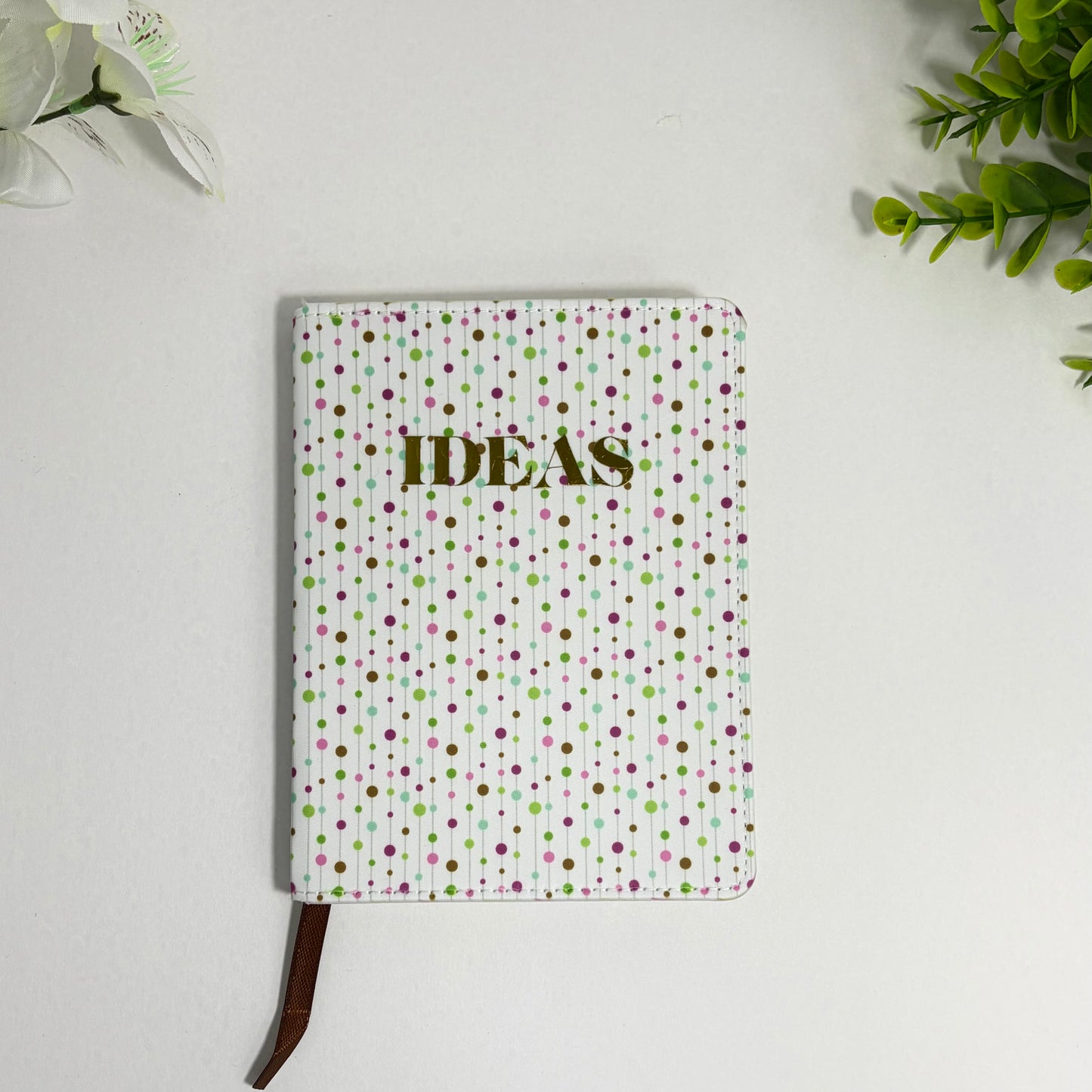 Pink & Green Circles African Print Notebook – Personalized A6 Pocket Size