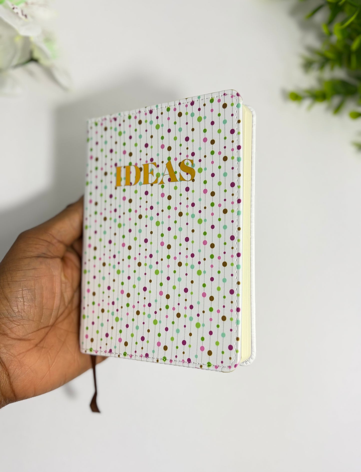 Pink & Green Circles African Print Notebook – Personalized A6 Pocket Size