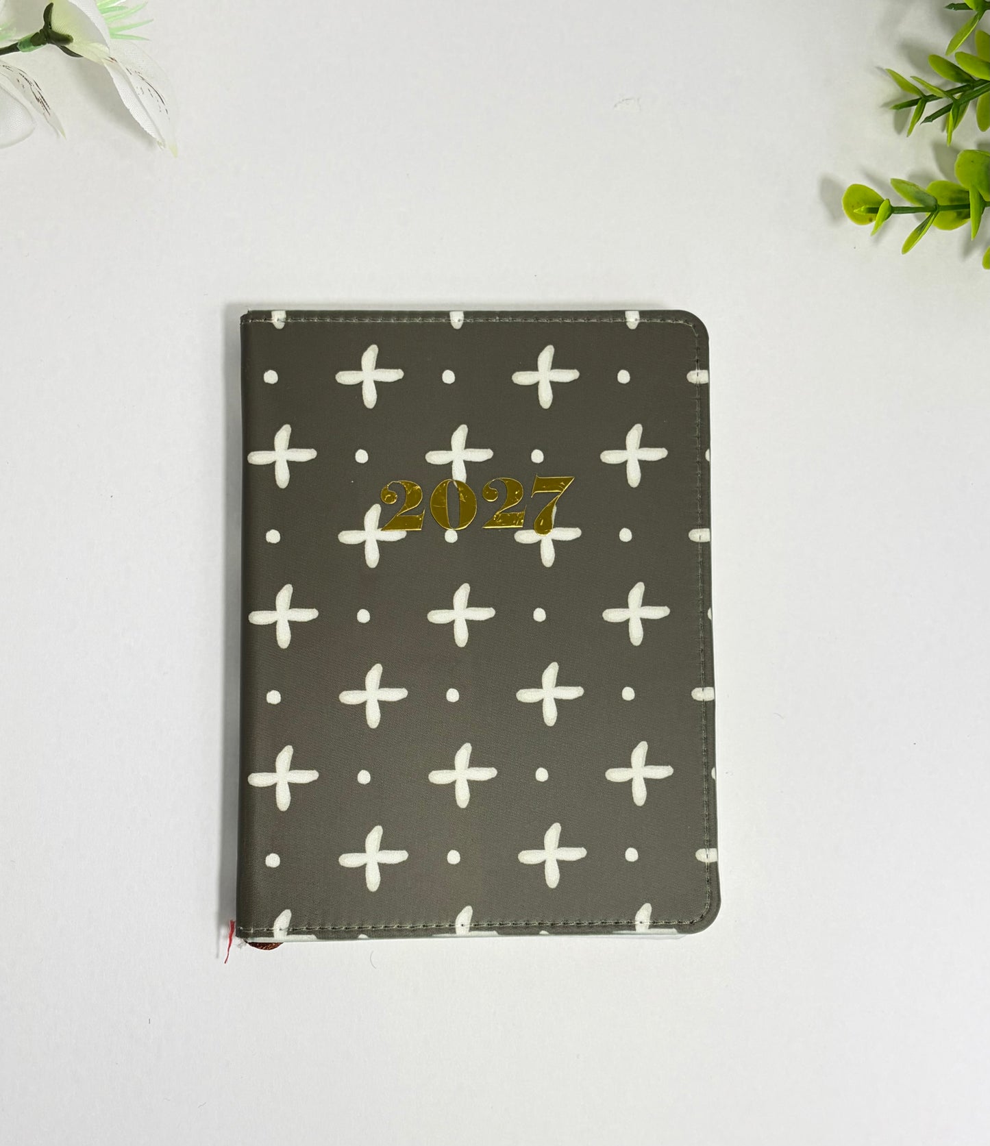 Brown & Cream Crosses Mudcloth African Print Notebook – Personalized A6 Pocket Size