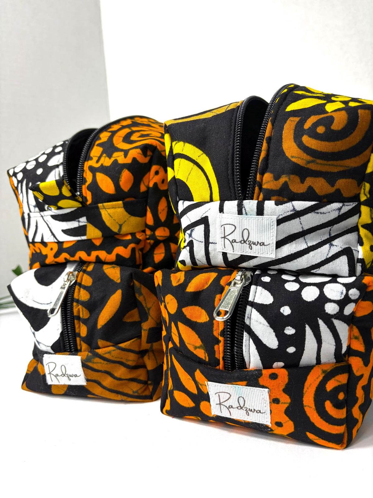 Makeup Bag, Ankara Pattern Cosmetic Pouch, African Print Travel Gift Set