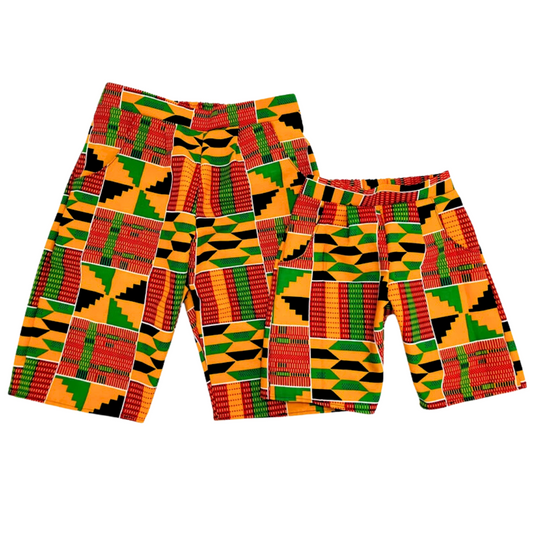African print bermuda shorts for kids