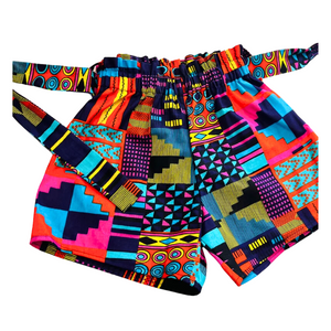 African print shorts for girls