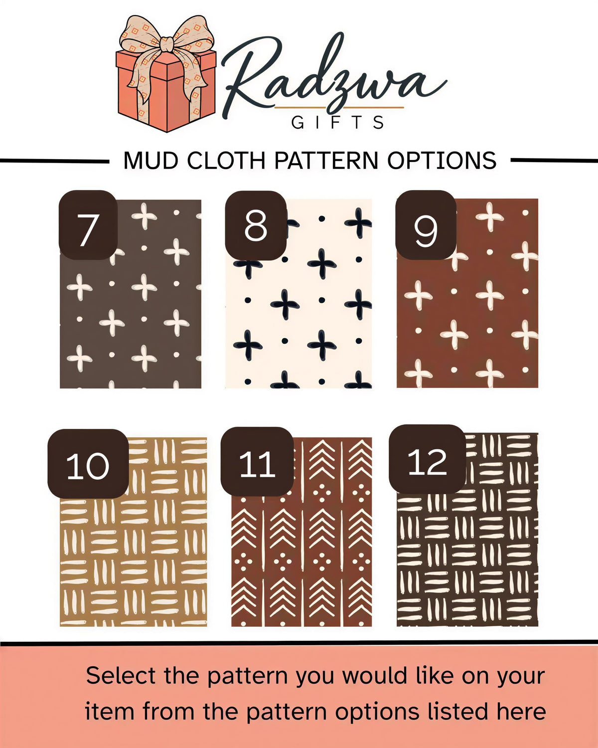 Mud cloth pattern options