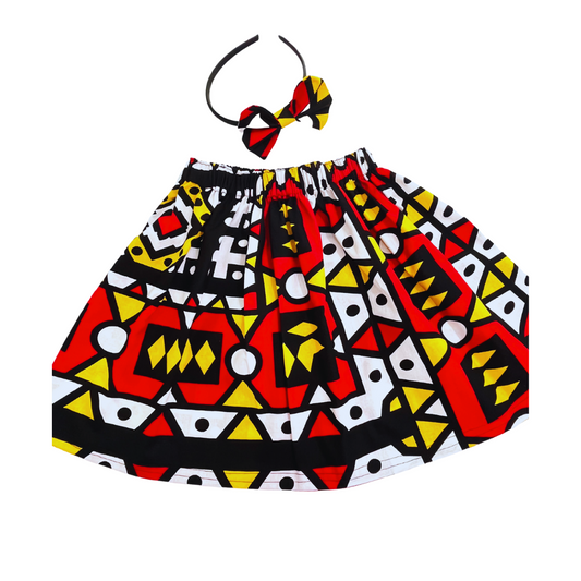 African print ankara skirt and t-shirt set