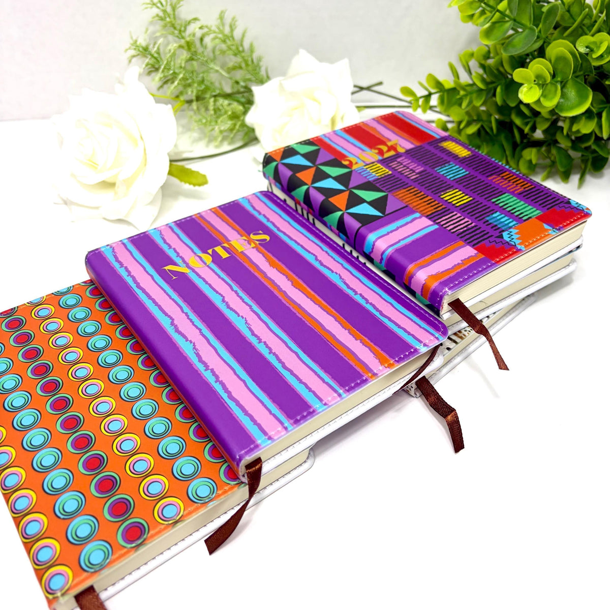 Personalized Notebook, African Print Journal | Ankara Pattern, 2027 Planner - Stationery Paper Gift
