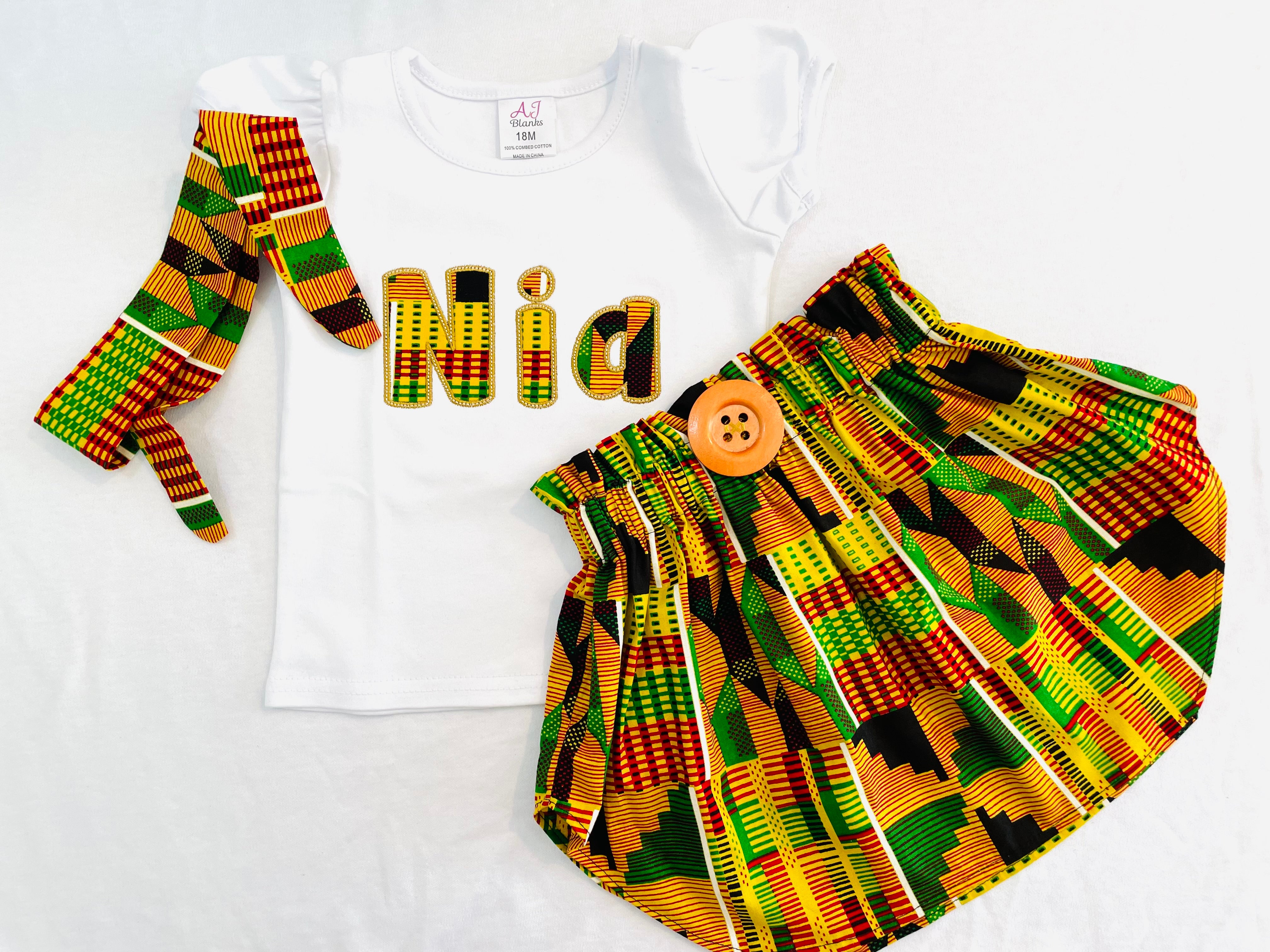 Kente Dress. Girls Dress. Girls Clothing. African Print Dress